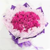 鲜花:粉色多头香水百合5枝，手揉纸包装